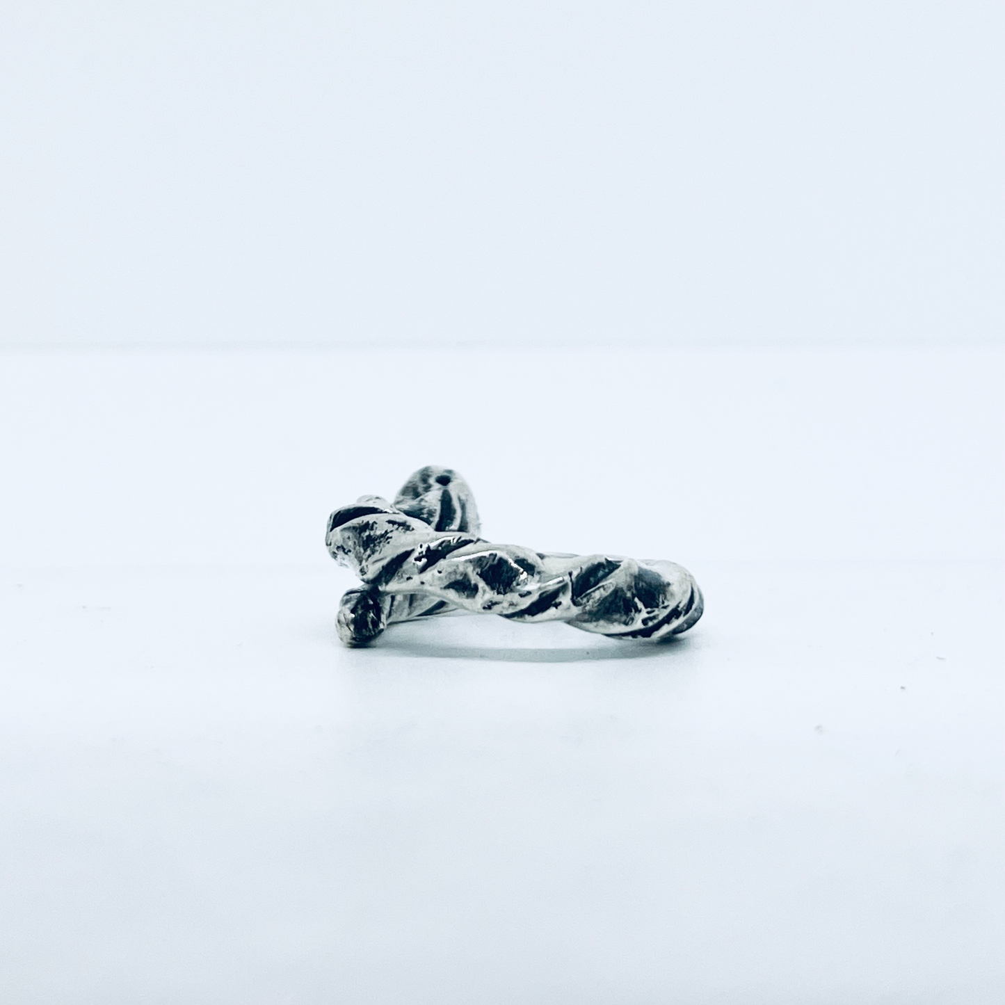 Anello Artigianale PALLINA S.MARCO  Mod. CLASSICO/FEDINA/SPIRALE  Realizzato con Antica posata in Argento (Prima Metà del ’900)