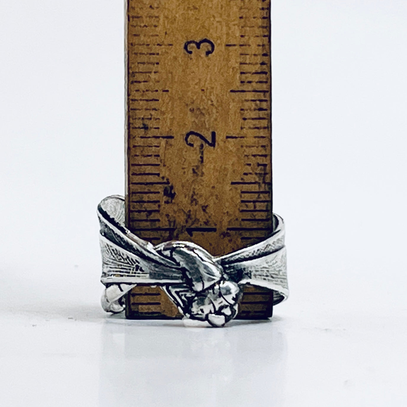 Anello Artigianale LIBELLULA  Mod. SPILLA Realizzato con Antica spilla in Argento (Prima Metà del ’900)
