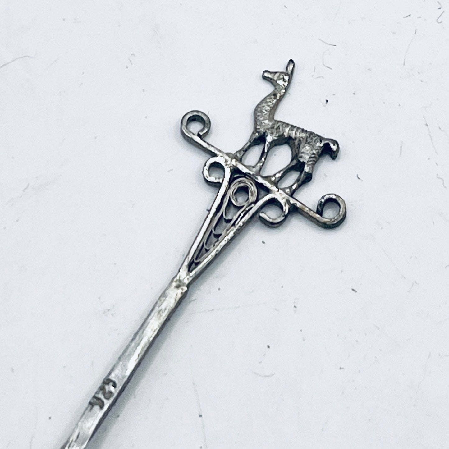 Anello Artigianale LAMA Mod. FORCHETTINA Realizzato con intera antica forchettina in Argento 925 (Prima Metà del ’900)