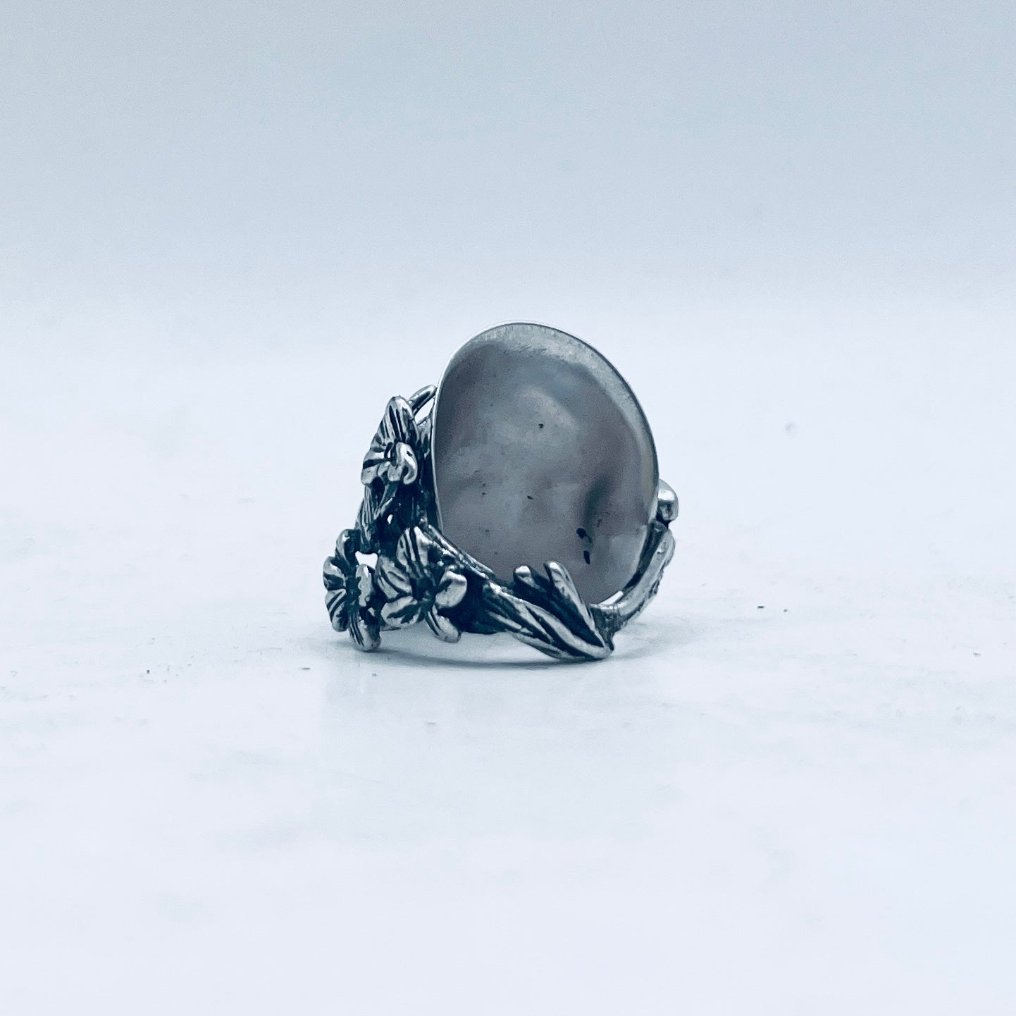 Anello Artigianale VIOLETTE Mod. INTERO  Realizzato con intero Antico Cucchiaino in Argento 800(Prima Metà del ’900