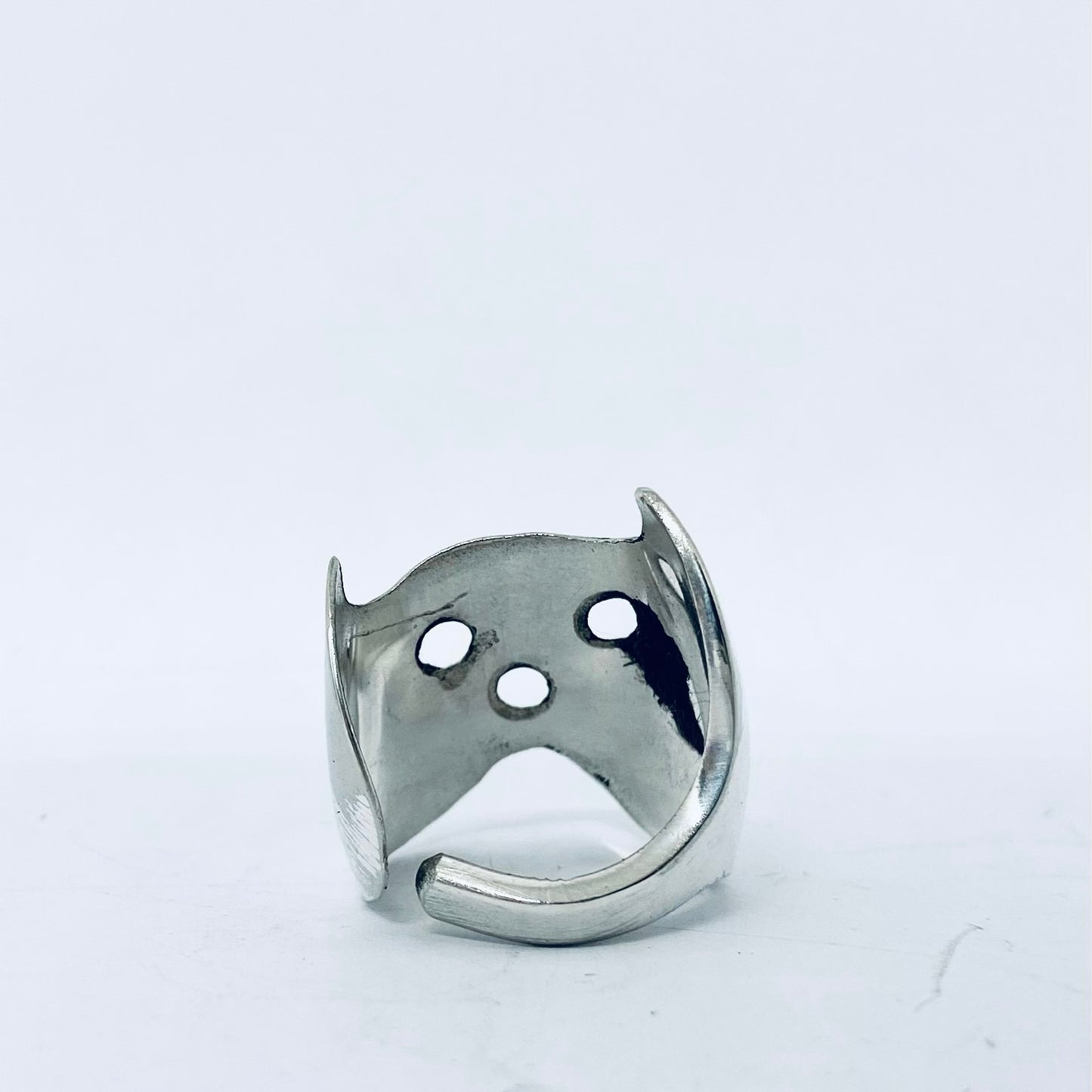 Anello Artigianale Mod. GATTO  Realizzato con Antica posata in Argento (Prima Metà del ’900)