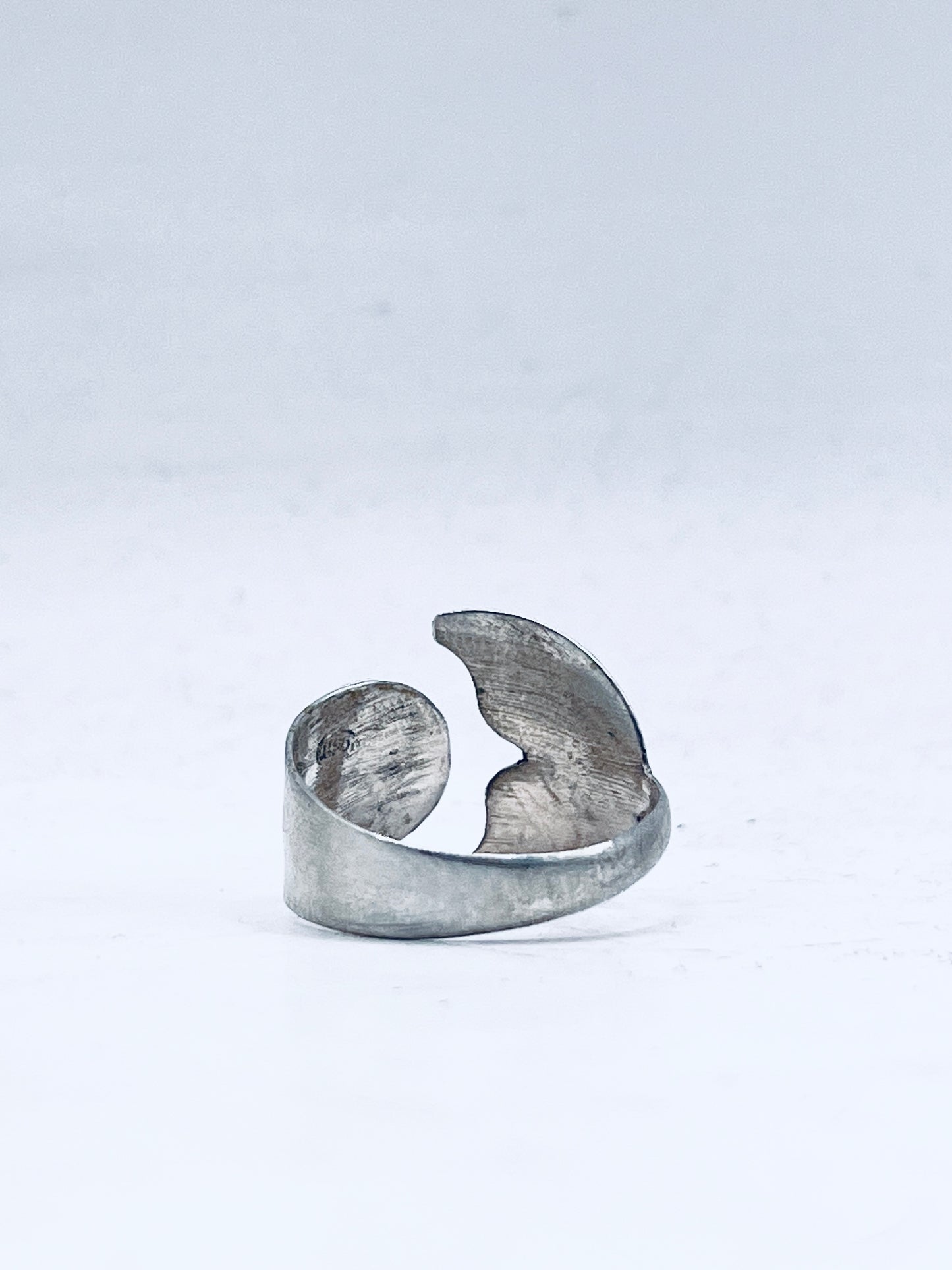 Anello Artigianale Mod. MINICODA#05 Realizzato con Antica posata in Argento (Prima Metà del ’900)
