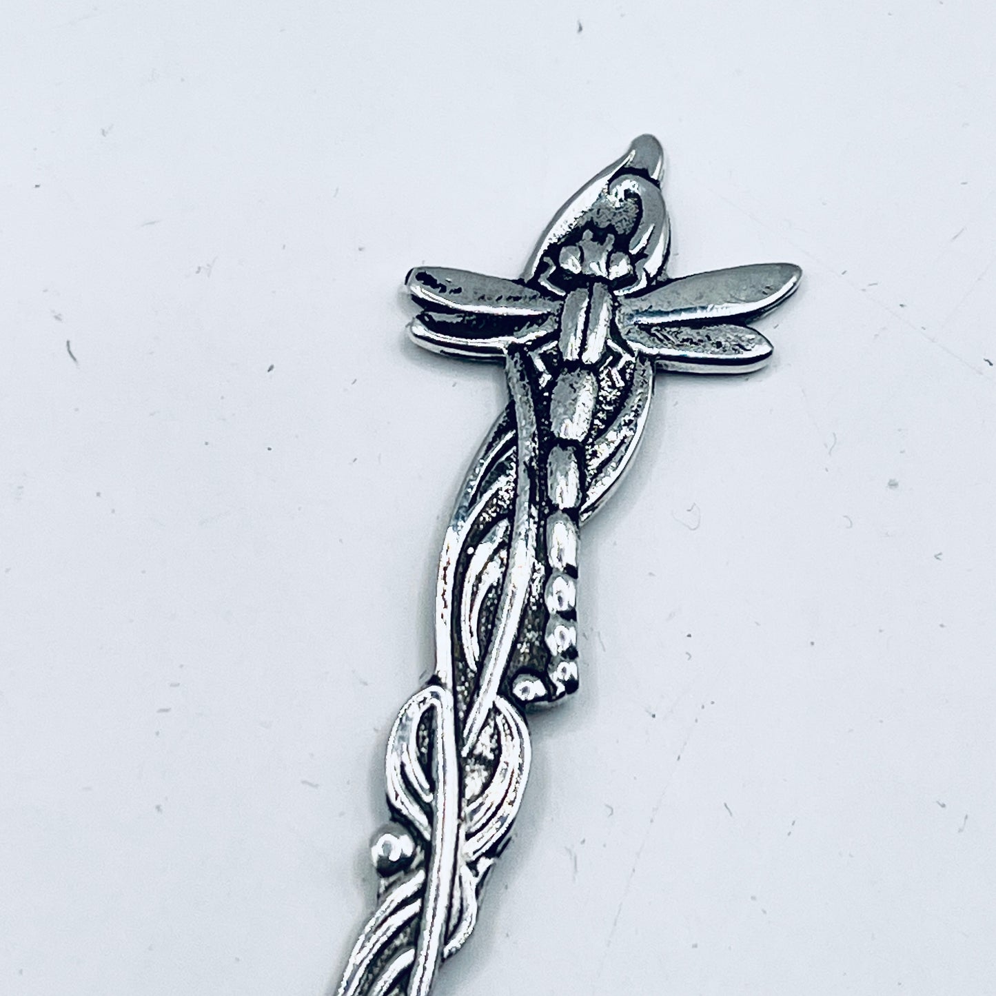 Anello Artigianale LIBELLULA Mod. CLASSICO/SPIRALE  Realizzato con Antica posata in Argento (Prima Metà del ’900)