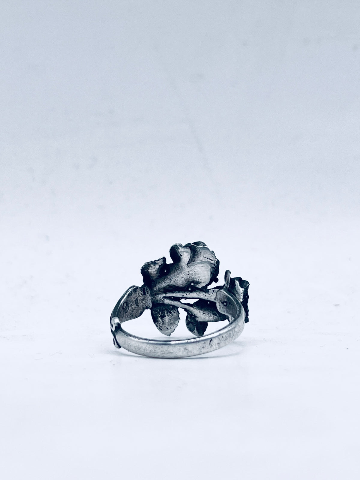Anello Classico Rose ricavato da un cucchiaino antico in argento 925 – vista 7