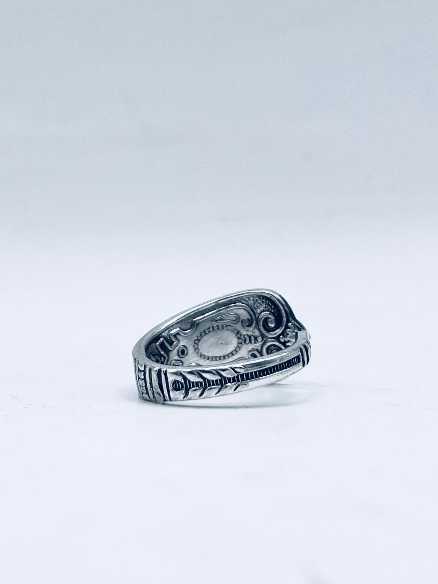 Anello Artigianale + Pendente (in omaggio) MASCHERONE Mod. CLASSICO  Realizzato con Antica posata in Argento (Prima Metà del ’900)