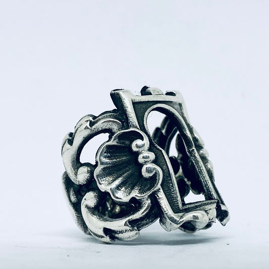 Anello Artigianale “SERRATURA CONCHIGLIE” Realizzato con serratura in Argento (Prima Metà del ’900)