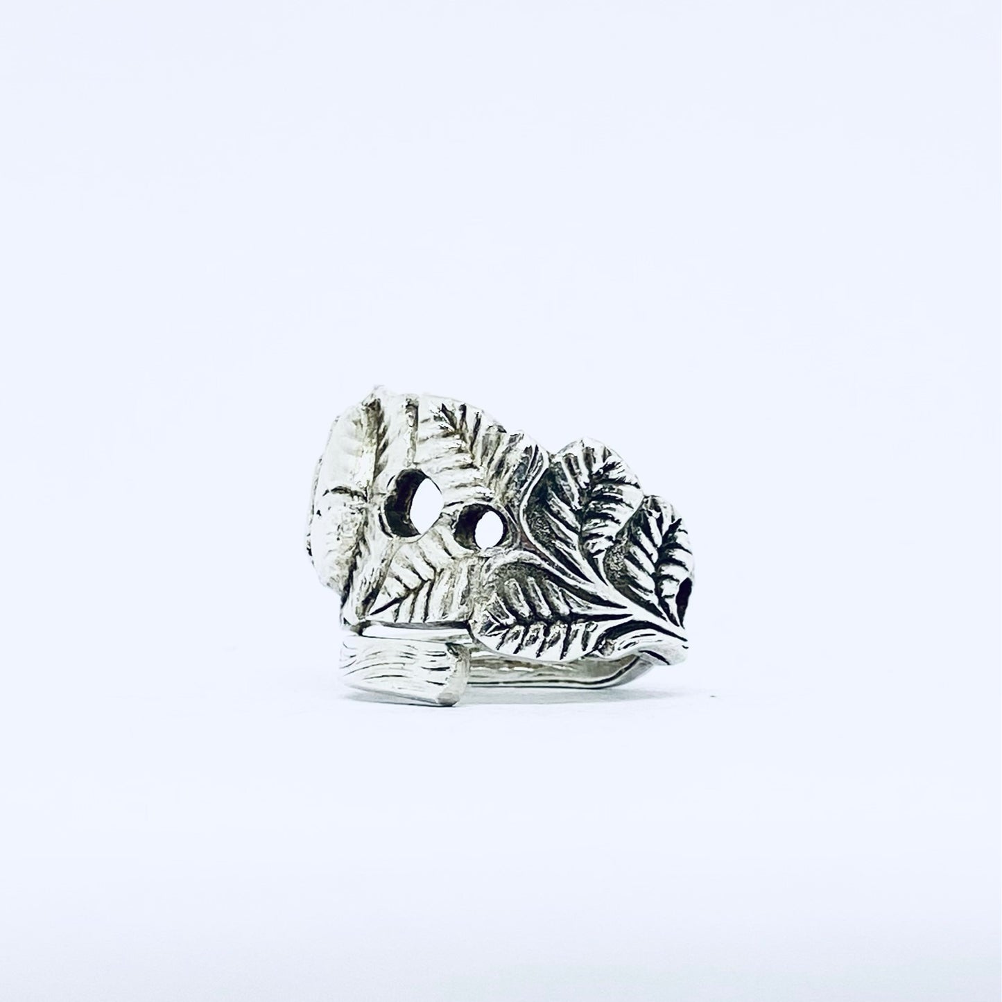 Anello Artigianale ROSA Mod. SPIRALE  Realizzato con Antica posata in Argento (Prima Metà del ’900)