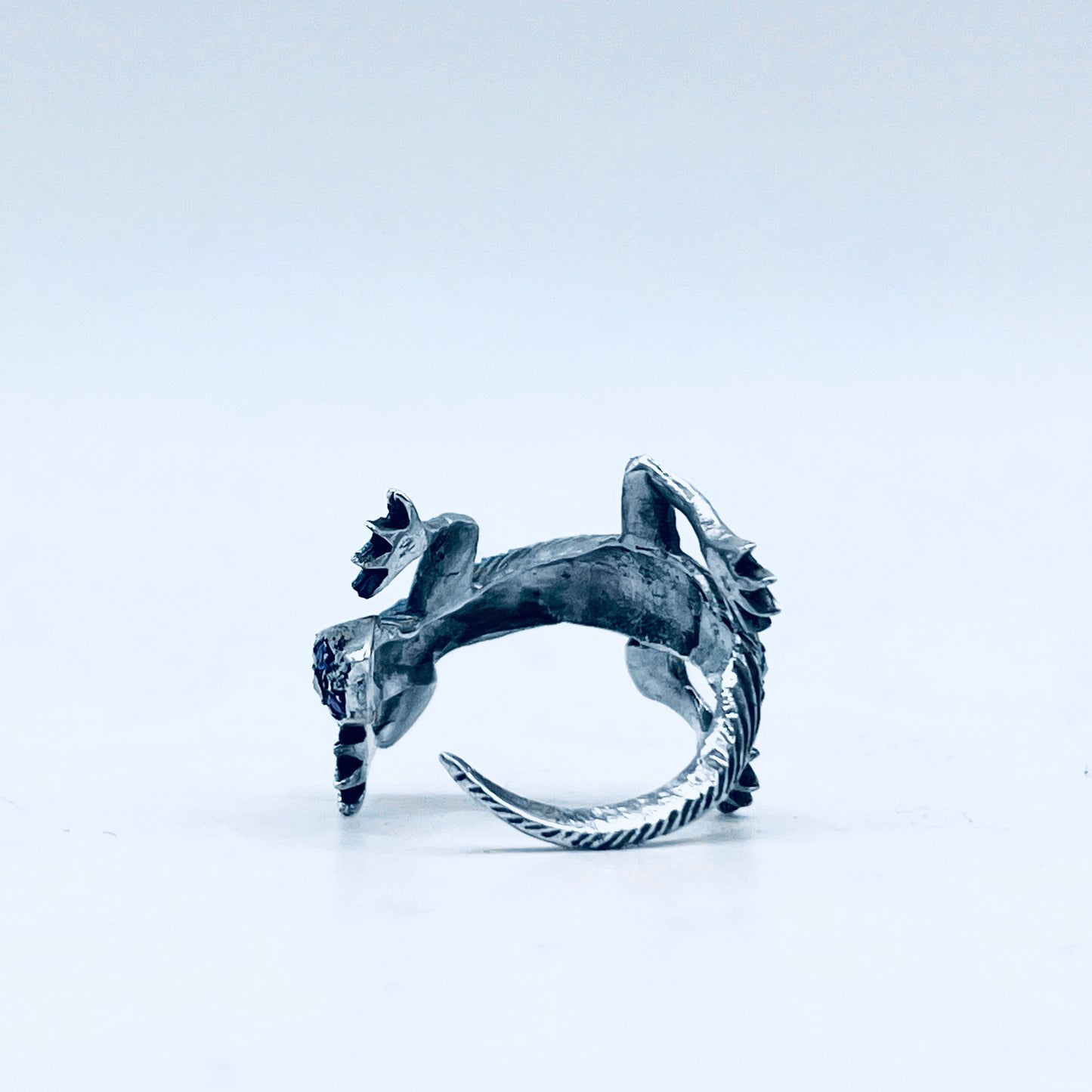 Anello Artigianale GECO RUBINI Mod. SPILLA Realizzato con Antica spilla in Argento e Marcasiti (Prima Metà del ’900)