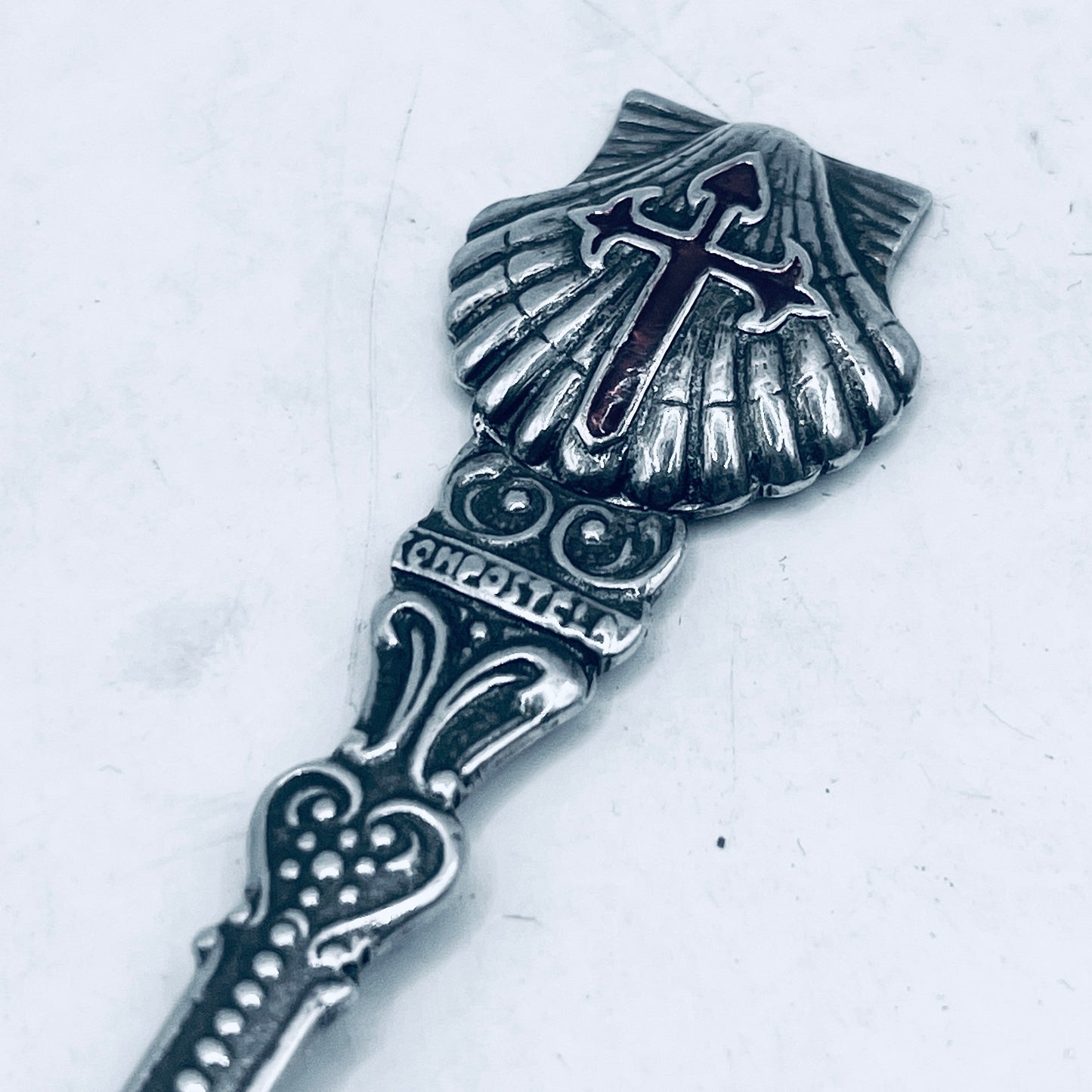 Anello Artigianale + Pendente (omaggio) SANTIAGO Mod. CLASSICO  Realizzato con Antica posata in Argento (Prima Metà del ’900)