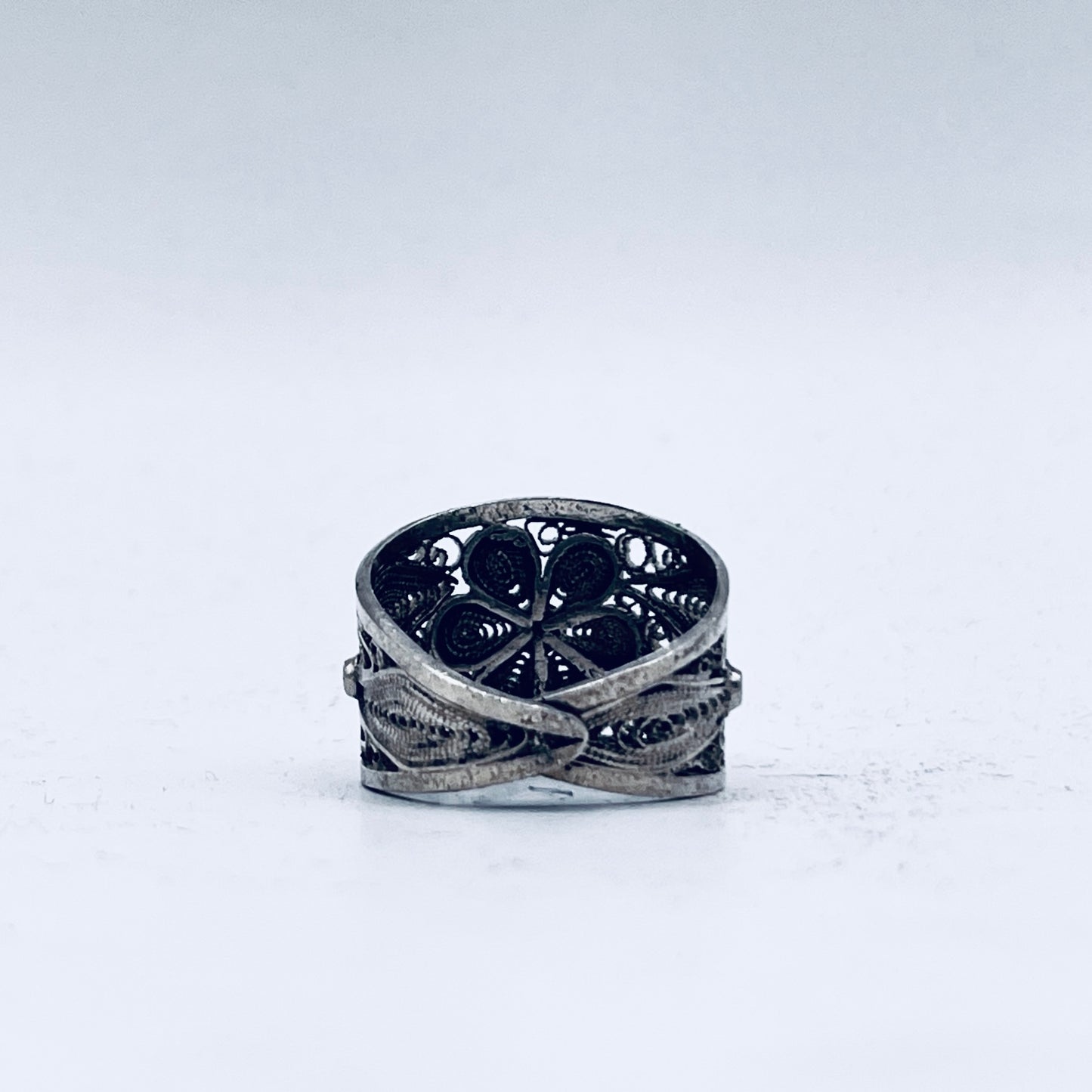 Anello Artigianale FILIGRANA Mod. SPILLA Realizzato con Antica spilla in Argento (Prima Metà del ’900)