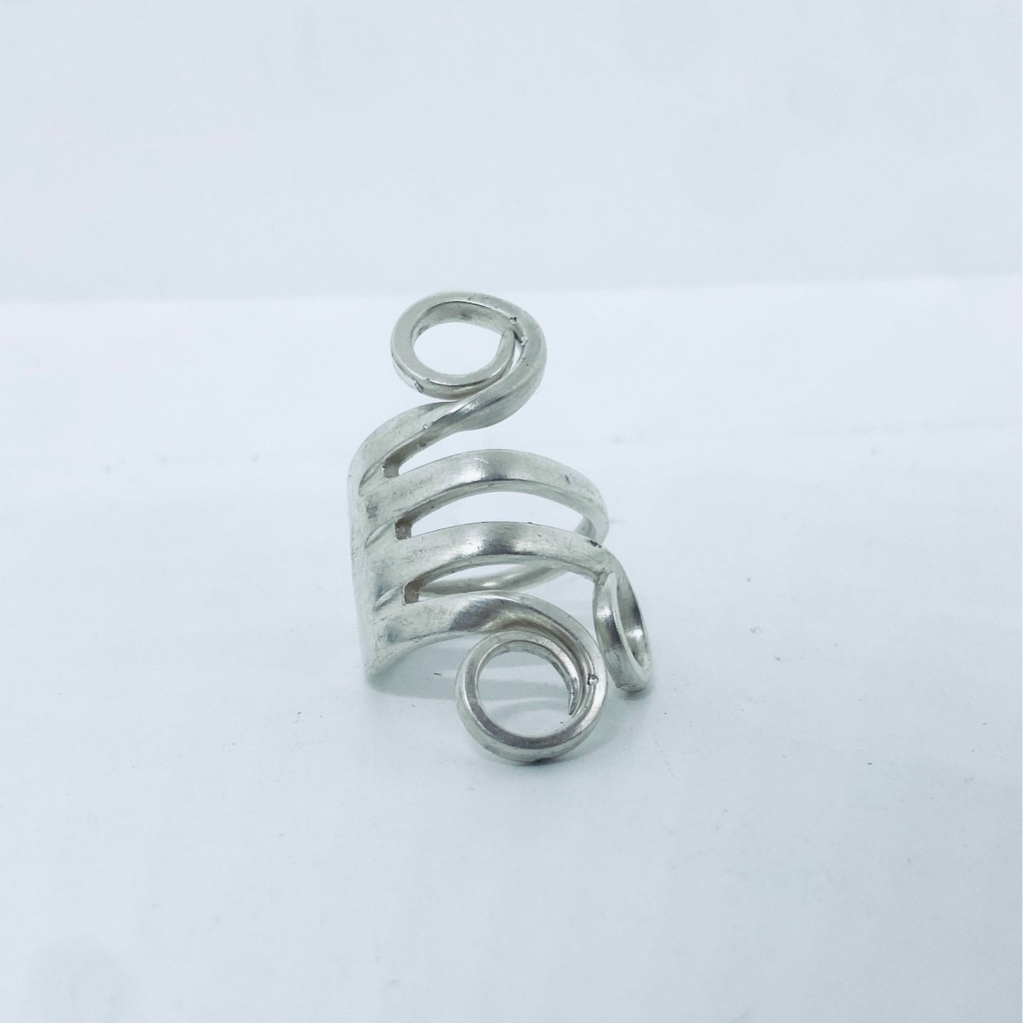Anello Artigianale Mod. FORCHETTA ARRICCIATA  Realizzato con Antica posata in Argento (Prima Metà del ’900)
