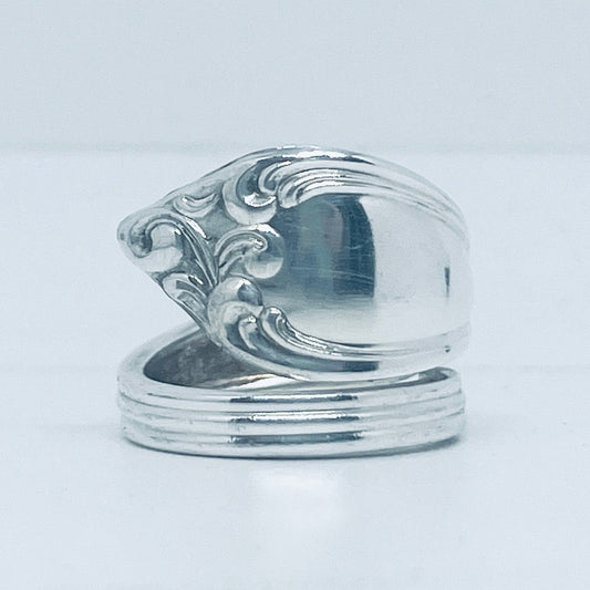 Anello Artigianale Mod. SPIRALE  Realizzato con Antica posata in Argento (Prima Metà del ’900)