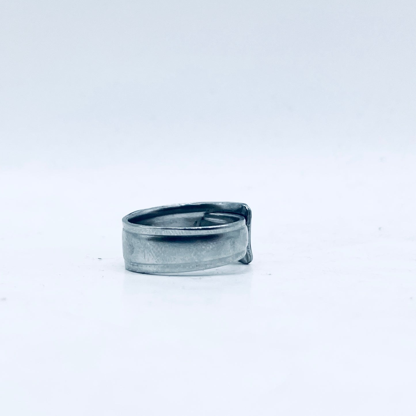Anello Artigianale Mod. CLASSICO  Realizzato con intero Cucchiaino in ACCIAIO
