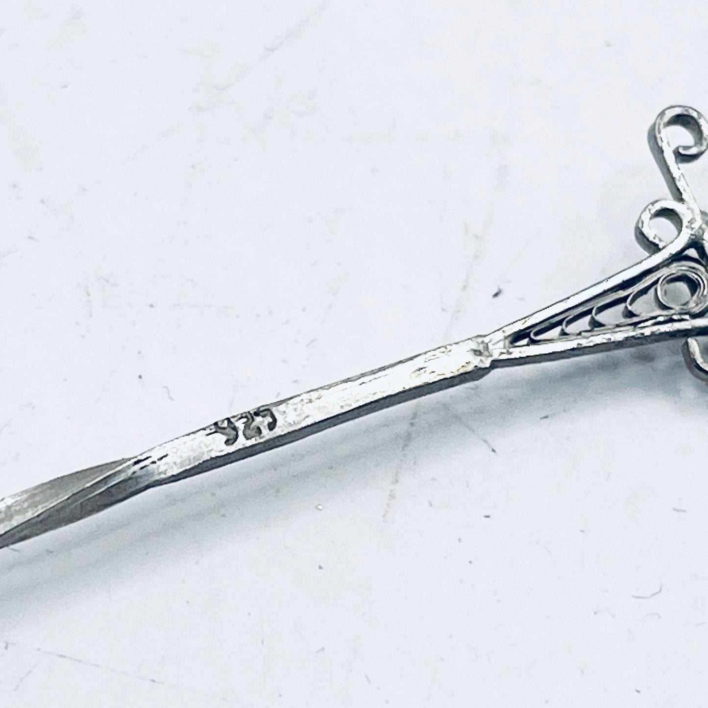 Anello Artigianale LAMA Mod. FORCHETTINA Realizzato con intera antica forchettina in Argento 925 (Prima Metà del ’900)