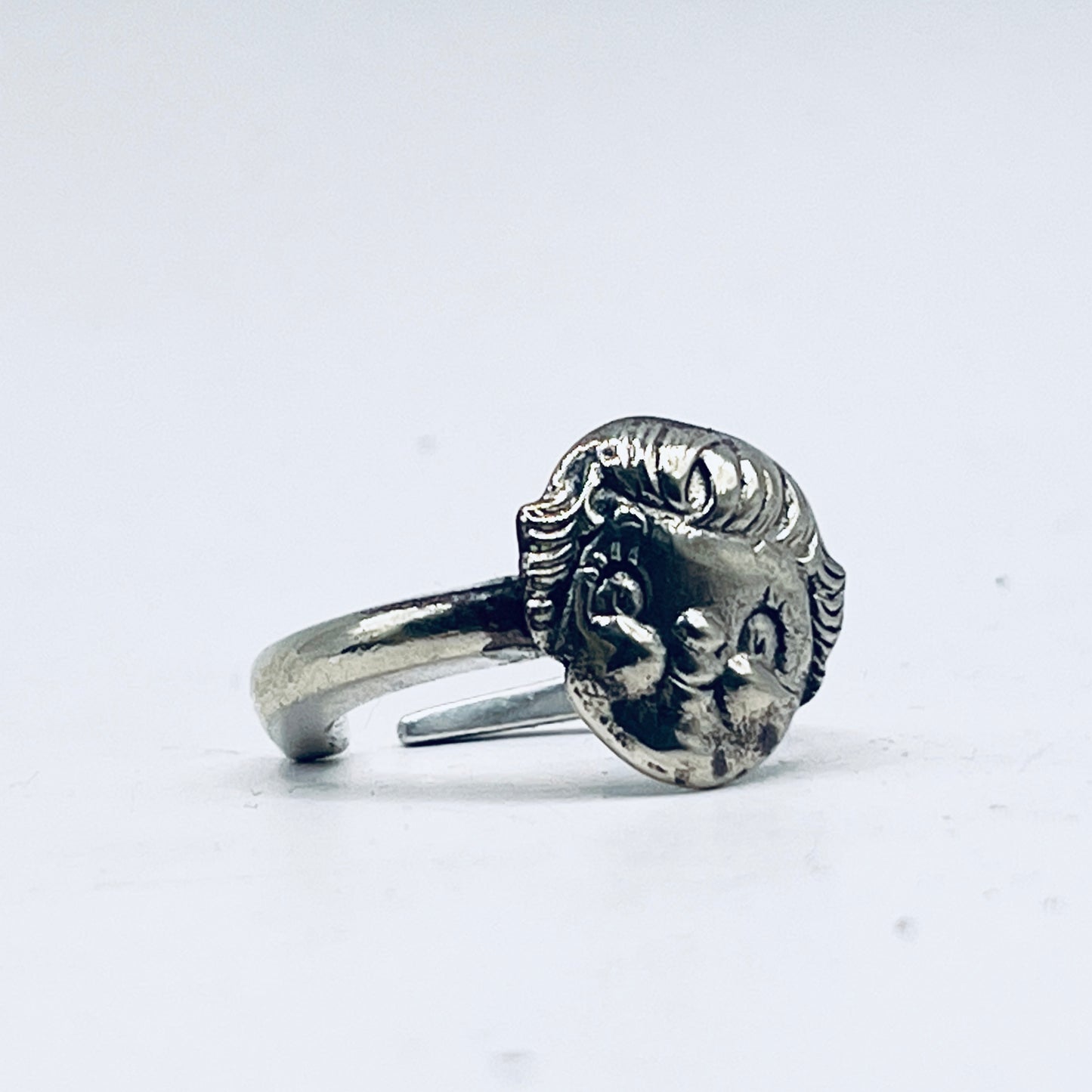 Anello Artigianale SUSANNA Mod. REBBI Realizzato con Antica posata in Argento (Prima Metà del ’900)